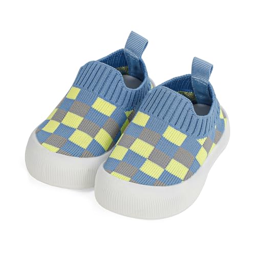 Cheerful Mario 0-3 Jahre Lauflernschuhe Baby Jungen Mädchen Sneaker Baby Schue Weich Atmungsaktiv und Komfortabel Blau-B 9-12 Monate von Cheerful Mario