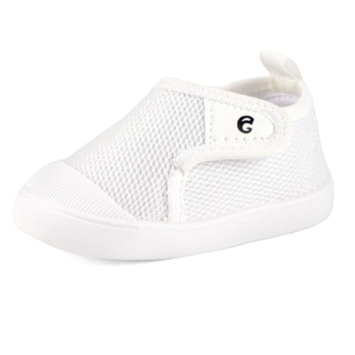 Cheerful Mario 0-3 Jahre Sommer Baby Schuhe Lauflernschuhe Baby Mädchen Kleinkinder Sneakers Antirutsch Weiß-B 21 EU von Cheerful Mario