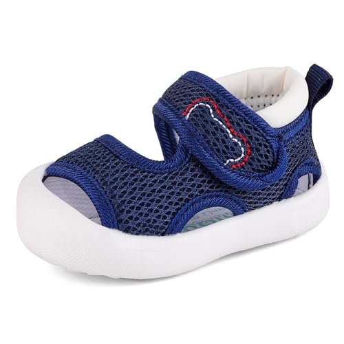 Cheerful Mario 0-3 Jahre Sport Sandalen Baby Jungen Mädchen Lauflernsandalen Kleinkinder Sommer Barfußschuhe Erste Schuhe Blau 21 EU von Cheerful Mario