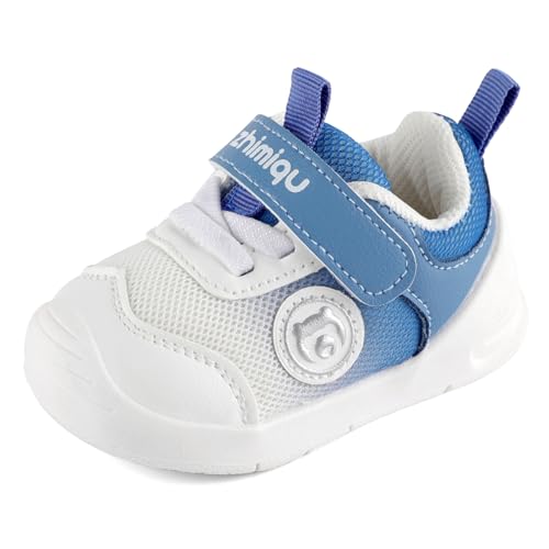 Cheerful Mario 1-3 Jahre Baby Sneaker Baby Jungen Mädchen Lauflernschuhe Kleinkinder Schuhe Atmungsaktiv und Antirutsch Blau 23 EU von Cheerful Mario