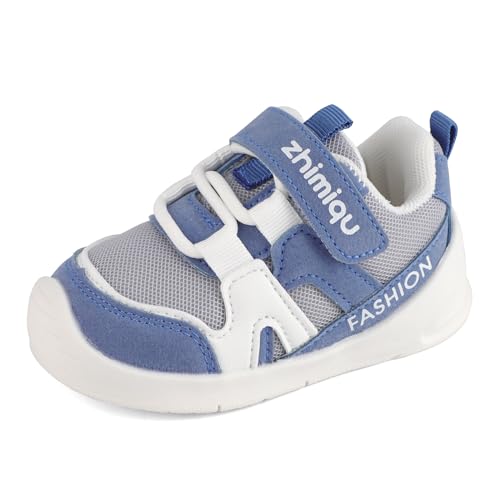 Cheerful Mario 1-3 Jahre Baby Sneaker Baby Jungen Mädchen Lauflernschuhe Kleinkinder Schuhe Atmungsaktiv und Antirutsch Dunkelblau 18 EU von Cheerful Mario