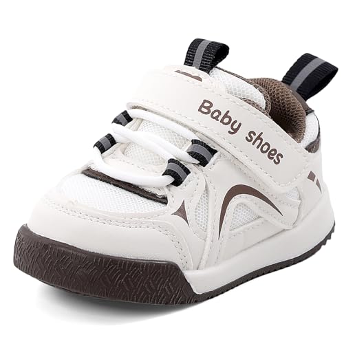 Cheerful Mario 1-5 Jahre Lauflernschuhe Baby Jungen Mädchen Kleinkinder Sneaker Turnschuhe Leichtes Rutschschutz Flexibel Braun 20.5 EU von Cheerful Mario