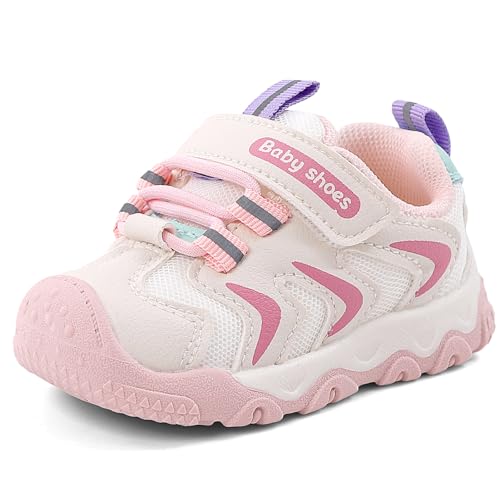 Cheerful Mario 1-5 Jahre Lauflernschuhe Baby Jungen Mädchen Kleinkinder Sneaker Turnschuhe Leichtes Rutschschutz Flexibel Rosa-B 20.5 EU von Cheerful Mario