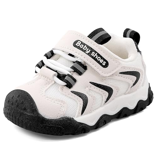 Cheerful Mario 1-5 Jahre Lauflernschuhe Baby Jungen Mädchen Kleinkinder Sneaker Turnschuhe Leichtes Rutschschutz Flexibel Schwarz 19 EU von Cheerful Mario