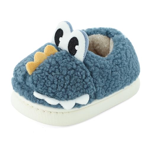 Cheerful Mario 1-5 Jahre Winter Hausschuhe Baby Mädchen Jungen Warme Plüsch Gefüttert Slippers Für Kleinkinder Niedlich Tiere und Leicht Marine 27 EU von Cheerful Mario