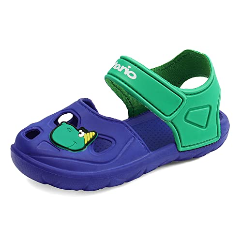 Cheerful Mario 2-5 T Kleinkinder Sandalen Gummi Junge Mädchen Strandsandalen Gartenschuhe Barfußschuhe in Sommer Dunkelblau 25/26 EU von Cheerful Mario