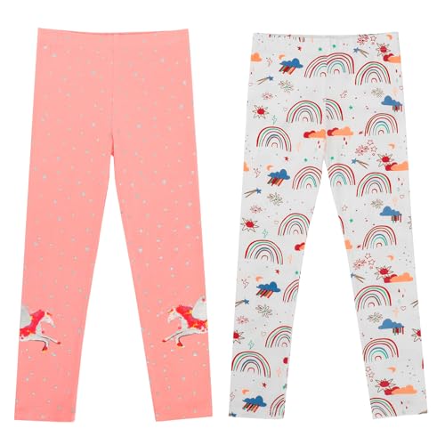 Cheerful Mario 2-7 Jaher Multipack Leggings Mädchen Kleinkind Baumwolle Hosen Lang Weich und Bequem Set E 2-3 Jahre von Cheerful Mario