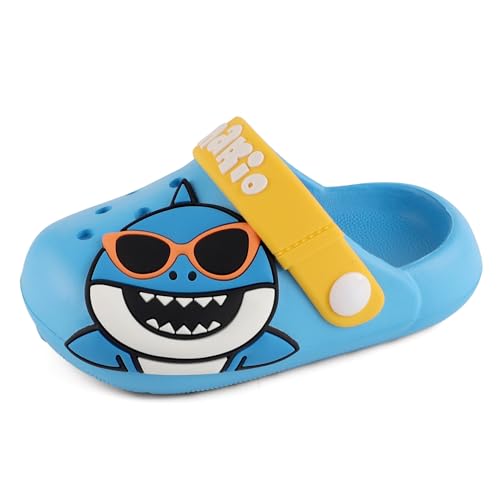 Cheerful Mario 21-33 EU Jungen Mädchen Clogs & Pantoletten Kinder Gartenschuhe Strandsandalen Kleinkinder Stand Hausschuhe Gartehclogs Sommer Sandalen Hai Blau 24/24.5 EU Cheerful Mario 21-33 EU Jungen Mädchen Clogs & Pantoletten Kinder Gartenschuhe Strandsandalen Kleinkinder Stand Hausschuhe Gartehclogs Sommer Sandalen Hai Blau 24/24.5 EU von Cheerful Mario