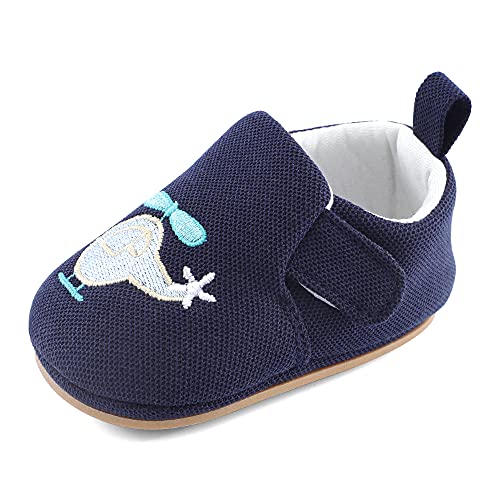 Cheerful Mario Hausschuhe für Baby Jungen Mädchen Lauflernschuhe Krabbelschuhe Kleinkind Crib Schuhe Patriot Blau 12-18 Monate (Etikett 130) von Cheerful Mario