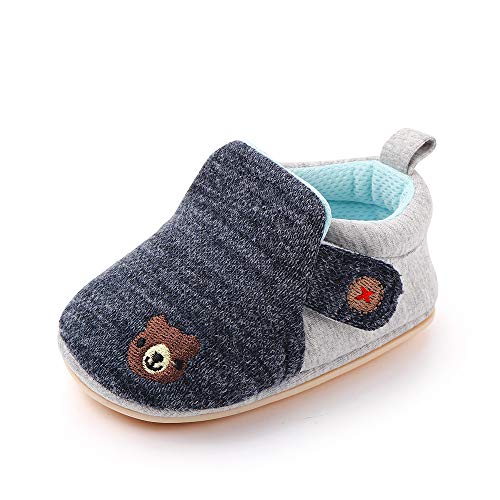 Cheerful Mario Hausschuhe für Baby Jungen Mädchen Lauflernschuhe Krabbelschuhe Kleinkind Crib Schuhe Marine 18-21 Monate (Etikett 140) von Cheerful Mario