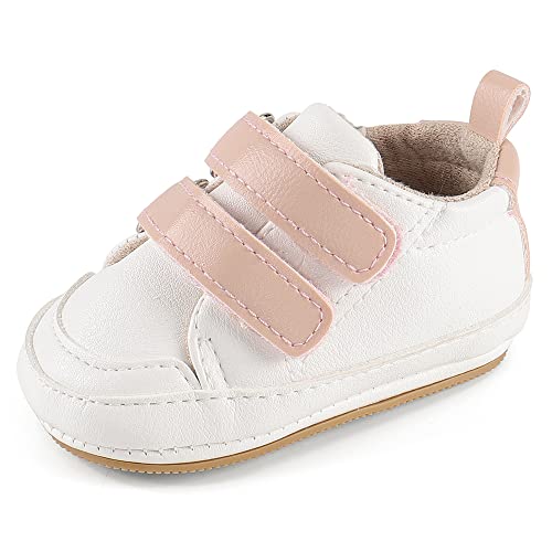 Cheerful Mario Lauflernschuhe Baby Jungen Mädchen Weiches PU-Leder Babyschuhe Erste Schuhe Antirutsch P Weiß 3-6 Monate von Cheerful Mario