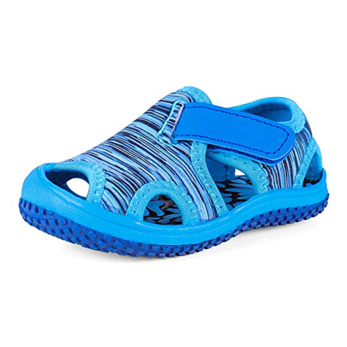 Cheerful Mario Sommer Sandalen Für Kinder Jungen Mädchen 1-7 Jahre Kleinkind Strandschuhe Aquaschuhe Belüftung Rutschfest Blau 21 EU von Cheerful Mario