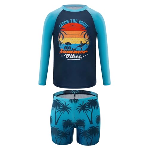 Cheerful Mario UV Badebekleidung Junge Langarm Rashguard-Shirts Sonnenschutz Kinder Schwimmanzug Zweiteilig Schwimmshirt Badeshorts Set Marine 5-6 Jahre Cheerful Mario UV Badebekleidung Junge Langarm Rashguard-Shirts Sonnenschutz Kinder Schwimmanzug Zweiteilig Schwimmshirt Badeshorts Set Marine 5-6 Jahre von Cheerful Mario