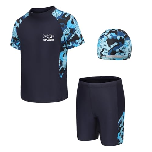Cheerful Mario UV Badebekleidung Jungen Kurzarm Schutzkleidung Kinder Badeanzug Bademode Marine 12-13 Jahre Cheerful Mario UV Badebekleidung Jungen Kurzarm Schutzkleidung Kinder Badeanzug Bademode Marine 12-13 Jahre von Cheerful Mario