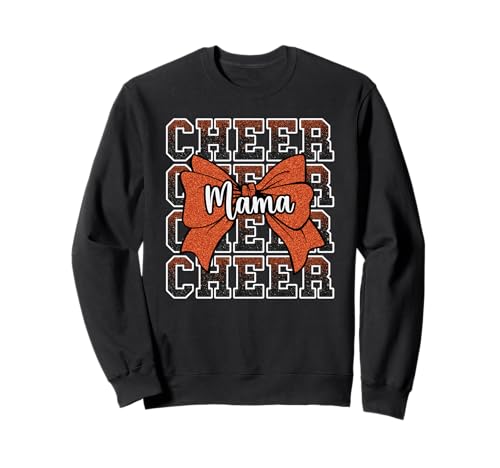 Cheer Mama Mom Bow Sport Cheerleader Cheerleading Orange Sweatshirt Cheer Mama Mom Bow Sport Cheerleader Cheerleading Orange Sweatshirt von Cheerleader Sport Team Bow Cheer Squad Girls Gifts