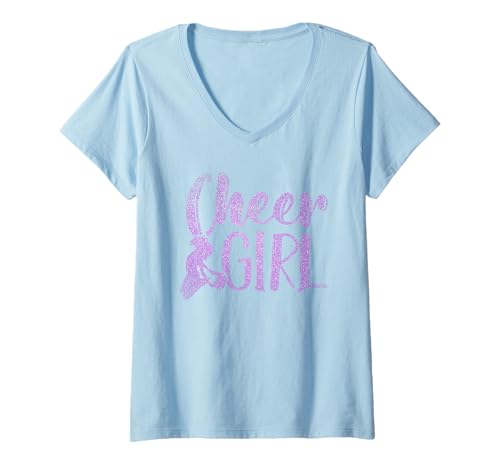 Damen Cheerleading Cheer Team Cheering Frauen Mädchen Cheerleader T-Shirt mit V-Ausschnitt Damen Cheerleading Cheer Team Cheering Frauen Mädchen Cheerleader T-Shirt mit V-Ausschnitt von Cheerleading Cheerleader Gift Idea
