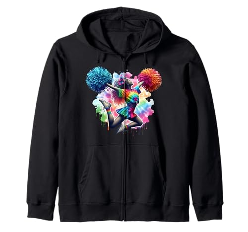 Cheerleader Pom Poms Tie DyeCheerleading Cheer Girls Outfit Kapuzenjacke Cheerleader Pom Poms Tie DyeCheerleading Cheer Girls Outfit Kapuzenjacke von Cheerleading Costume Colorful Gifts