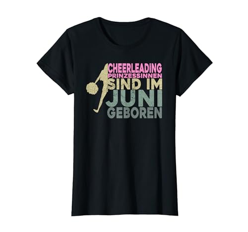 Cheerleading Geburtstag Damen Pompom Cheerleaden Mädchen T-Shirt von Cheerleading Geschenke, Frauen Cheerleading