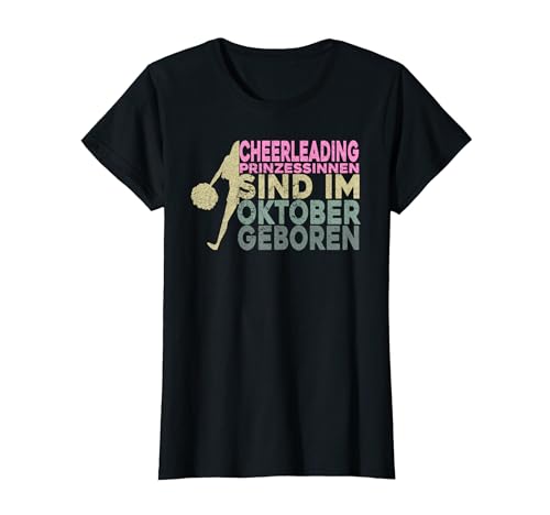 Cheerleading Geburtstag Damen Pompom Cheerleaden Mädchen T-Shirt von Cheerleading Geschenke, Frauen Cheerleading