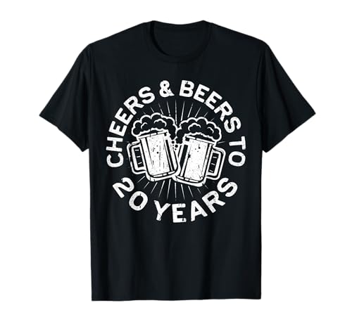 Cheers And Beers To 20 Years T-Shirt für Herren und Damen zum 20. Geburtstag T-Shirt Cheers And Beers To 20 Years T-Shirt für Herren und Damen zum 20. Geburtstag T-Shirt von Cheers And Beers To 20 Years Tees