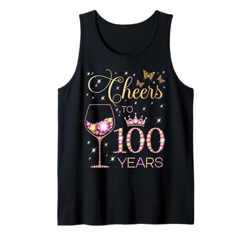 EIN Hoch auf die 100 Jahre Alten Frauen zum 100. Geburtstag Tank Top EIN Hoch auf die 100 Jahre Alten Frauen zum 100. Geburtstag Tank Top von Cheers Birthday Pink
