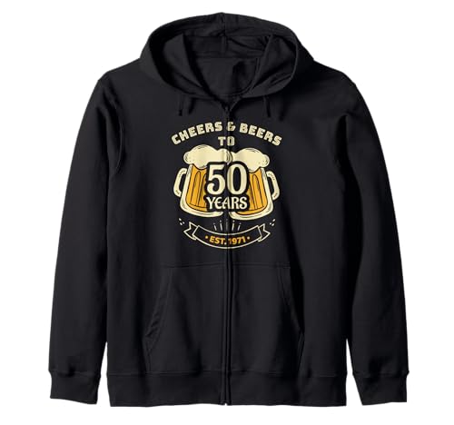 50th Birthday Gift Ideas for Husband or Men Born in 1971 Kapuzenjacke von Cheers & Beers to 50 birthday Husband gift ideas