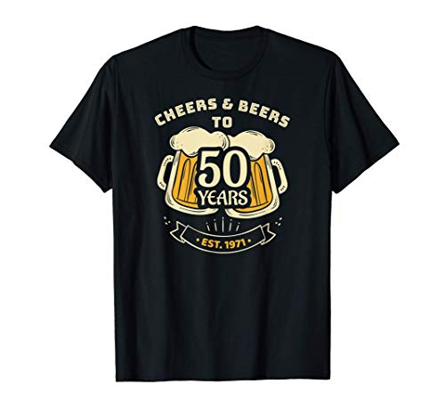 50th birthday gift ideas for husband or men born in 1971 T-Shirt von Cheers & Beers to 50 birthday Husband gift ideas