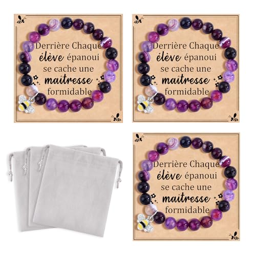 CheersLife 3 Pcs Lehrer Geschenk Dank Armband Lehrer Abschlussgeschenk fr2 von CheersLife