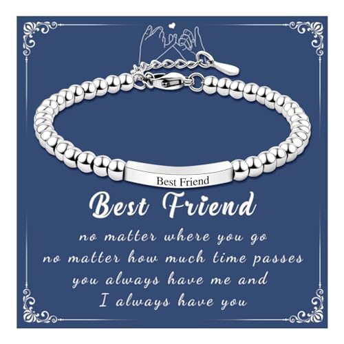CheersLife Freundschaft Armbänder Geschenk Beste Freundin Schwester Armband Geschenke für Damen Schwester Armband Geschenke für Freunde Mädchen Freundschaft Schwestern Silberne Perlen von CheersLife