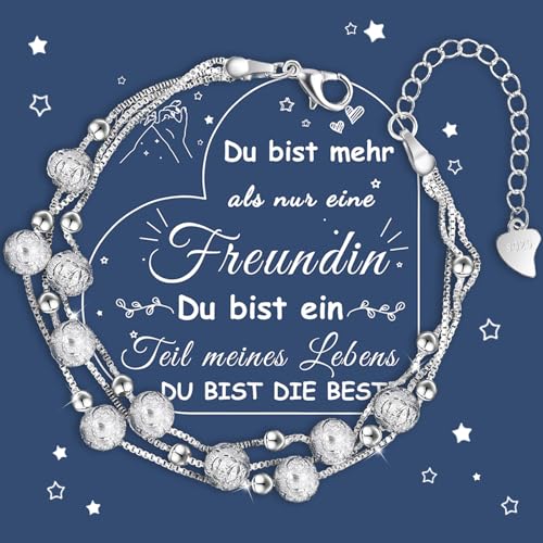 CheersLife Freundschaftsarmbänder Damen Armband Silber 925 Beste Freundin Armband Geschenk Freundin Armband Für Freundin Geschenke Beste Freundin Geschenk Beste Freundin Bff Geschenke von CheersLife