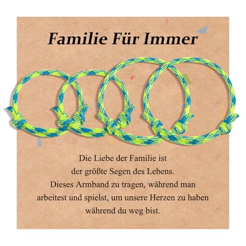 CheersLife Geschenk für Familie,Geschenke für Mama Papa Sohn Tochter,2 Armband Kinder, Mutter Sohn Armband Vater Tochter Geschenk für Geburtstag Weihnachten Einschulung Abschluss Zurück zur Schule von CheersLife