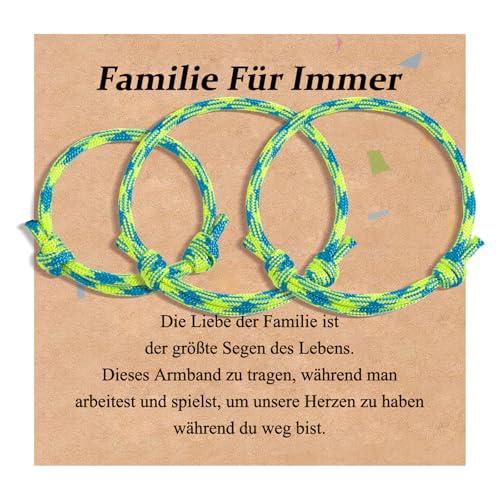 CheersLife Geschenk für Familie,Geschenke für Mama Papa Sohn Tochter,Armband Kinder, Mutter Sohn Armband Vater Tochter Geschenk für Geburtstag Weihnachten Einschulung Abschluss Zurück zur Schule von CheersLife