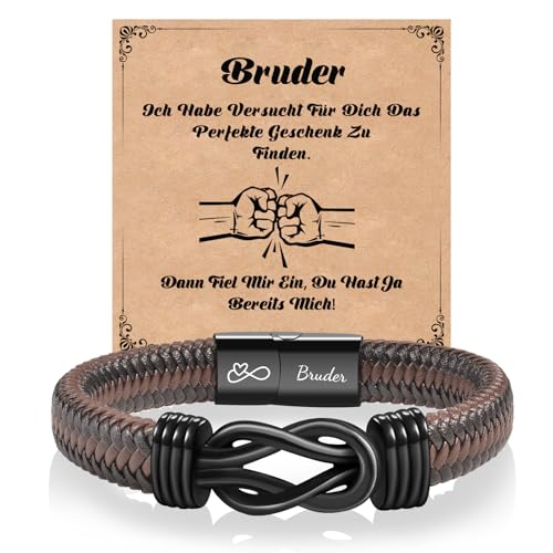 CheersLife Geschenke für Männer Geburtstag Personalisierte Geschenke Männer Bruder Geschenke von Schwester, zu Meinen Brüdern Geburtstag Geschenke Knoten Armband von Schwester Armbänder für ihn CheersLife Geschenke für Männer Geburtstag Personalisierte Geschenke Männer Bruder Geschenke von Schwester, zu Meinen Brüdern Geburtstag Geschenke Knoten Armband von Schwester Armbänder für ihn von CheersLife