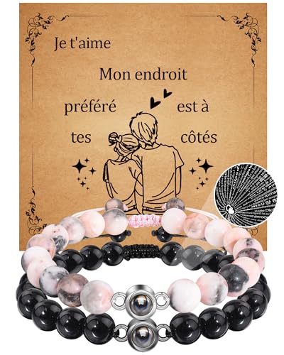 CheersLife Liebespaar Armband für 2 Paar Geschenk Ich liebe dich Geschenk für seinen Freund Geschenkidee Geschenk Frau Mann Geburtstag Geschenk Weihnachten Valentinstag für Freundin Ehemann FR von CheersLife