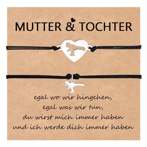 CheersLife Mutter Tochter Armband Mutter Tochter Geschenk für Mama Mutter und Tochter Armband für Mädchen Damen Dinosaurier Armbänder Set für 2 Weihnachten Muttertag Zurück Zur Schule von CheersLife