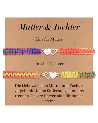 CheersLife Mutter Tochter Geschenk, Mutter Tochter Armband, Mama Töchter Armbänder für 2,Geschenk Mädchen 4 5 6 7 8 9 10 11 12 13 14 18 jahre,Geschenke für Geburtstag Weihnachten Einschulung von CheersLife
