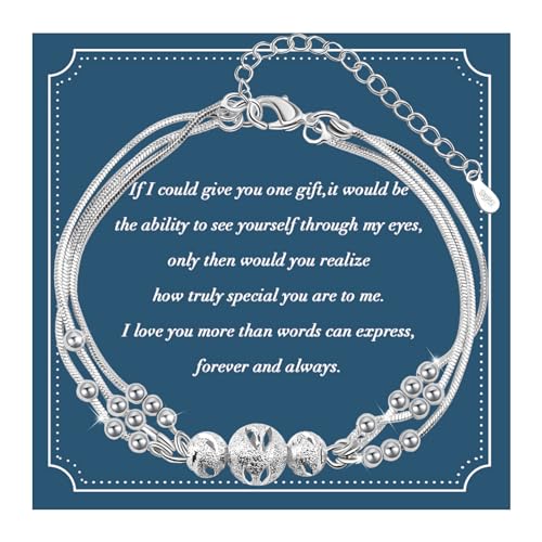 CheersLife Valentinstag Geschenke Für Sie Armband Silber Damen Schwester Geschenk Beste Freundin Geburtstag Freundschaftsarmbänder Damen Geburtstagsgeschenk Für Frauen Mädchen von CheersLife