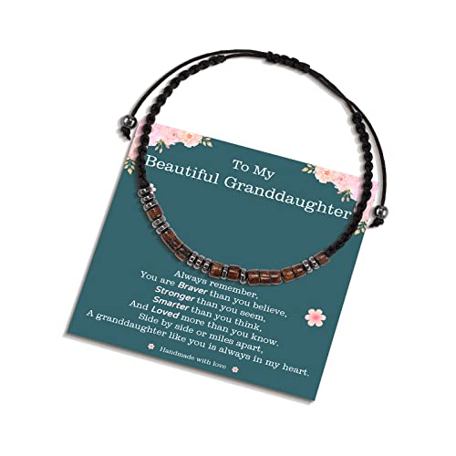 CheersLife Zu meiner Enkelin Armbänder von Oma Geburtstag Muttertag Weihnachten Geschenke für Enkelin Morsecode Armbänder für Frauen Mädchen ich liebe dich von CheersLife