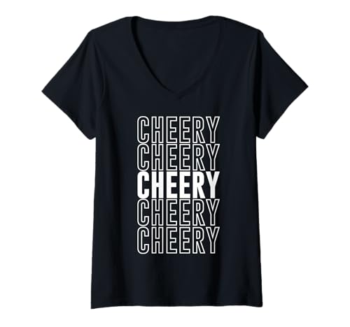 Damen Fröhlich T-Shirt mit V-Ausschnitt Damen Fröhlich T-Shirt mit V-Ausschnitt von Cheery Apparel