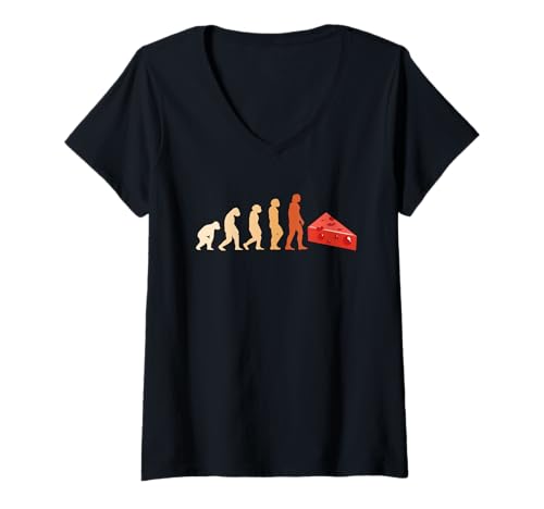 Damen Cheesemaker Evolution Käseherstellung T-Shirt mit V-Ausschnitt Damen Cheesemaker Evolution Käseherstellung T-Shirt mit V-Ausschnitt von Cheese Making Hobby Present Cheesemaker Apparel