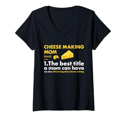 Damen Cheesemaker Mom Definition Käseherstellung T-Shirt mit V-Ausschnitt Damen Cheesemaker Mom Definition Käseherstellung T-Shirt mit V-Ausschnitt von Cheese Making Hobby Present Cheesemaker Apparel
