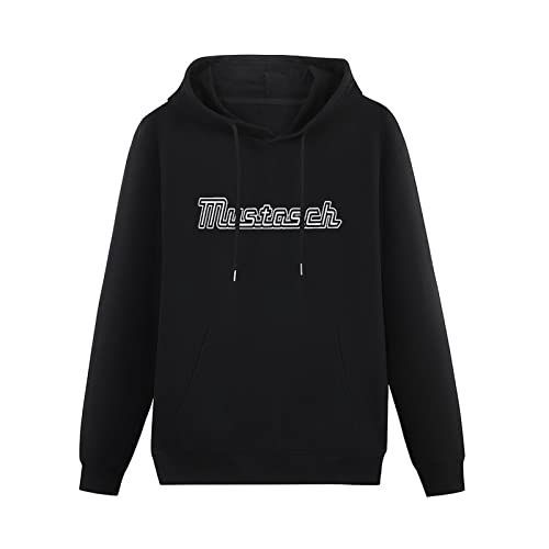 Cheese Scheme Mustasch Heavy Metal Band Hoody Unisex Ptinted Hoodies Long Sleeve Men's Hooded with Pocket Black L von Cheese Scheme