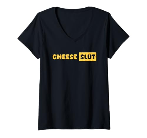 Damen Cheese Slut Lustiger Käseliebhaber Dairy Curds Humor Herren Damen T-Shirt mit V-Ausschnitt Damen Cheese Slut Lustiger Käseliebhaber Dairy Curds Humor Herren Damen T-Shirt mit V-Ausschnitt von Cheese Slut Funny Cheese Lover Dairy Curds Humor