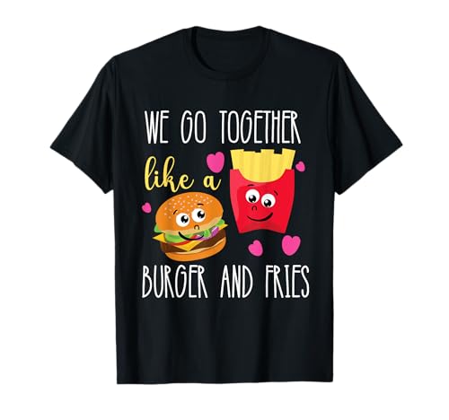 Niedliches Cheeseburger und Pommes Frites Design für Frauen und Kinder T-Shirt von Cheeseburger Fries and Fast Food Burger Designs