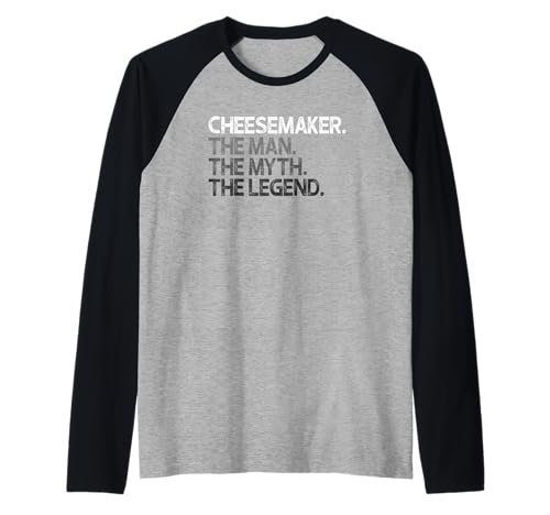 Cheesemaker The Man Myth Legend Geschenk Raglan von Cheesemaker Gifts