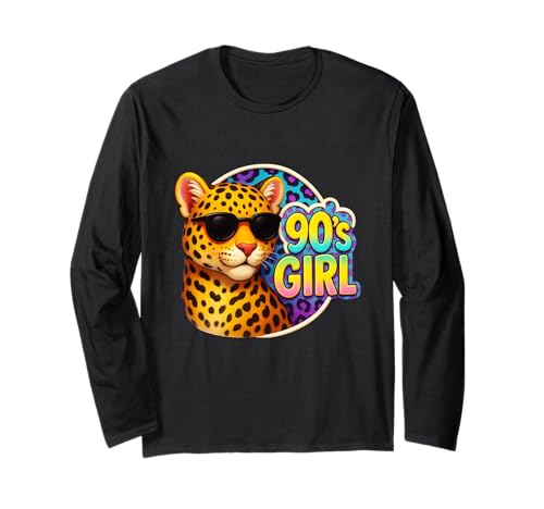 Gepard 90er Jahre Mädchen Geburtstag Party Regenbogen Leopard Print 1990er Jahre Langarmshirt Gepard 90er Jahre Mädchen Geburtstag Party Regenbogen Leopard Print 1990er Jahre Langarmshirt von Cheetah 90s Girl Birthday Party Rainbow