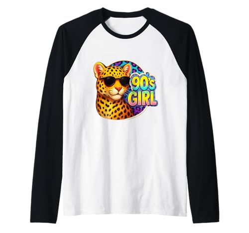 Gepard 90er Jahre Mädchen Geburtstag Party Regenbogen Leopard Print 1990er Jahre Raglan Gepard 90er Jahre Mädchen Geburtstag Party Regenbogen Leopard Print 1990er Jahre Raglan von Cheetah 90s Girl Birthday Party Rainbow