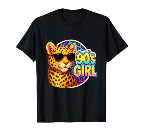 Gepard 90er Jahre Mädchen Geburtstag Party Regenbogen Leopard Print 1990er Jahre T-Shirt Gepard 90er Jahre Mädchen Geburtstag Party Regenbogen Leopard Print 1990er Jahre T-Shirt von Cheetah 90s Girl Birthday Party Rainbow