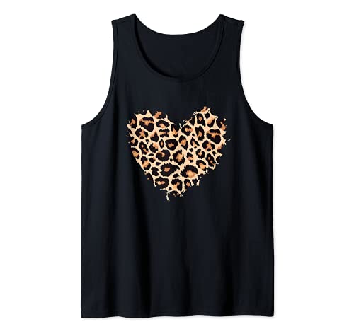 Gepard Leopard Herz Mädchen Tier Print Tank Top von Cheetah Leopard Heart girls animal Print