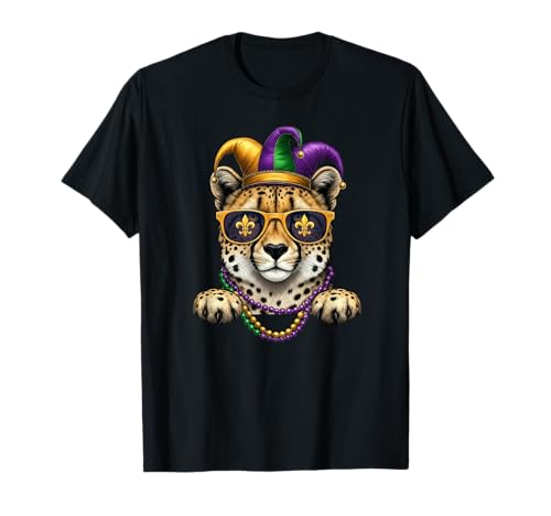 Lustiger Gepard Karneval Karneval Damen Herren Kinder T-Shirt von Cheetah Lovers Leopard Mardi Gras Costume Boy Girl